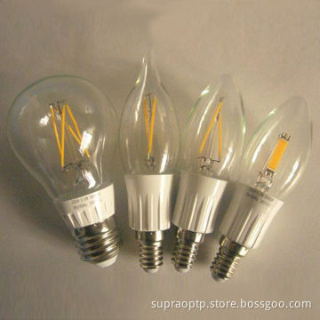 C35 C37 1.8W light filament bulb, indoor use, with high brightness, CE mark
